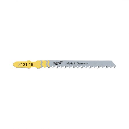 Milwaukee Pistosahanterä T144D 75/4 mm. Kuvassa pistosahanterä vaaka-asennossa.