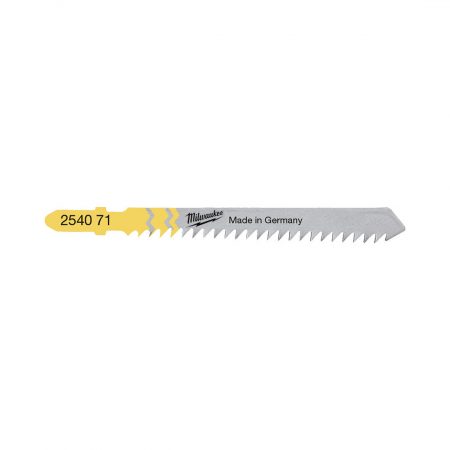 Milwaukee Pistosahanterä T111C 75/3mm. Kuvassa pistosahanterä vaaka-asennossa.