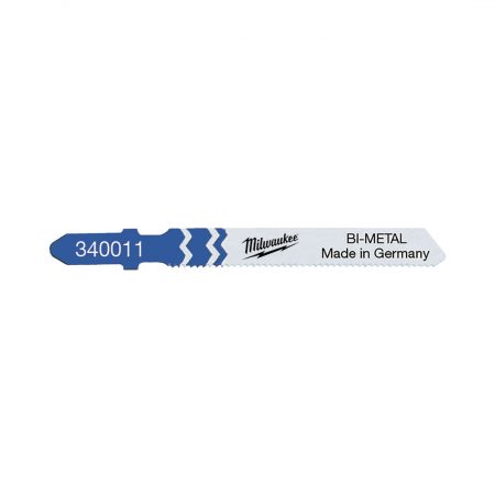 Milwaukee Pistosahanterä T118AF 55/1,2mm. Kuvassa pistosahanterä vaaka-asennossa.