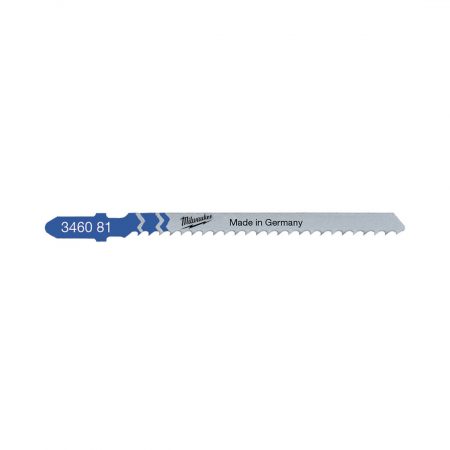 Milwaukee Pistosahanterä T227DF 75/3mm. Kuvassa pistosahanterä vaaka-asennossa.